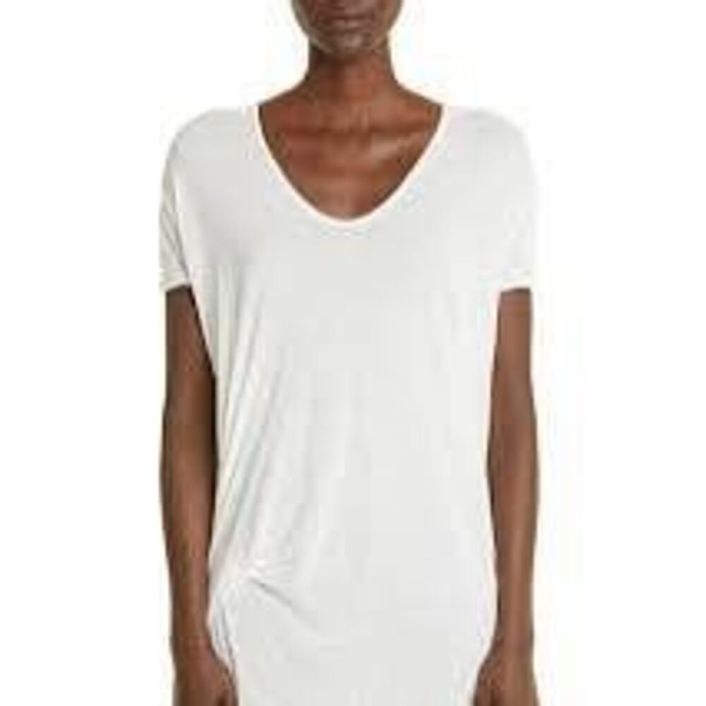 Rick Owens White Asymmetric Draped Top Tunic Size US 8